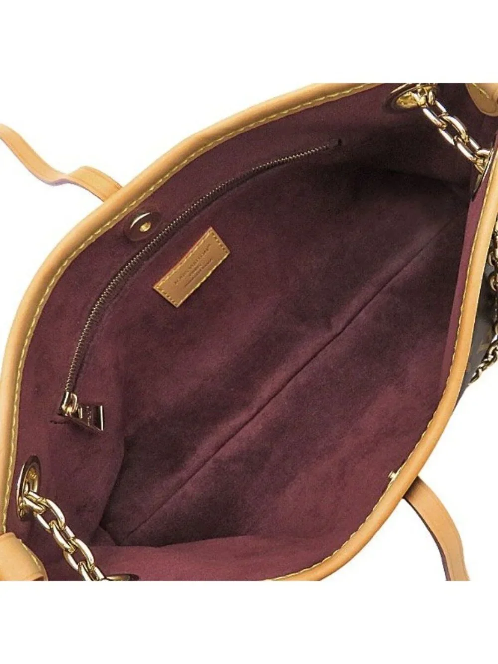 Louis Vuitton 2-Way Bag Carryall BB Monogram Canvas Gold Brown Handbag